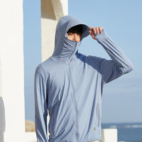 Unisex Ice Silk Sun Protection Hoodie with UV Protection for Summer Outdoor Activities