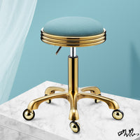 Adjustable Swivel Salon Stool with Wheels for Barbershop, Beauty Salon, and Mobile Phone Stores