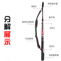 Fishing Rod Tie Straps with Shoulder Strap for Lure Rods, Adjustable Rod Holder and Protector