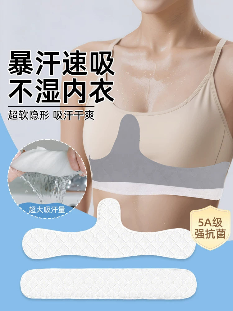 Under-Bust Sweat Pads for Bras, Absorbent and Quick-Drying