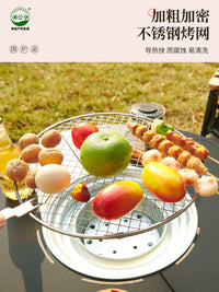 80cm Large Galvanized Steel Foldable Table for Tea Ceremony, Outdoor Picnic, BBQ - Versatile Use
