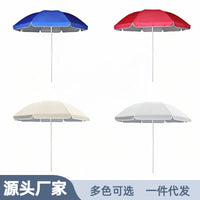 Outdoor Round Beach Umbrella with UV Protection and Foldable Design for Patio and Market Stalls