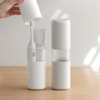 Portable Travel Toothbrush Toothpaste Holder and Rinse Cup Set