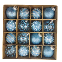 Christmas Glitter Ball Ornaments Set for Holiday Party Decoration