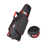 Foldable Hard Shell Golf Travel Bag with Wheels - ABS & 1680D Nylon for Club Protection