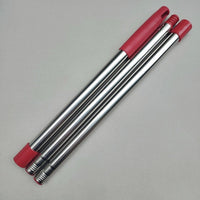 Stainless Steel Rake Handle, 3-Section Adjustable, for Leaf Rakes and Garden Tools