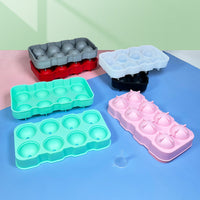 Silicone Sphere Ice Cube Mold for Home Bar, 8-Cavity Ice Ball Maker with Funnel