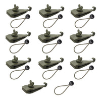 Outdoor Camping Windproof Tent Clips with Spiral Nylon Tarp Clamps and Rope Buckles