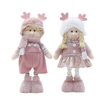Pink Plush Christmas Doll Ornament for Boys and Girls