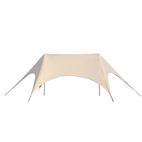 Large Hexagonal Black Glue Tarp Tent for Outdoor Camping and Picnic, Sunscreen and Rainproof
