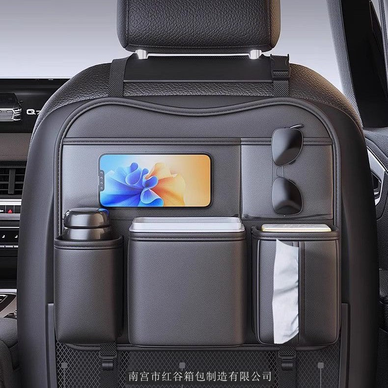 Car Backseat Organizer with Tissue Box Holder and Storage Pockets