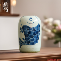 Jingdezhen Hand-Painted Blue and White Porcelain Decorative Vase for Home Decor