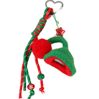 Christmas Knitted Mini Hat Heart Tree Bag Charm Keychain