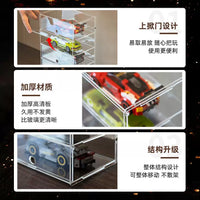 Diecast Model Car Display Case for Hot Wheels Tomica 1:64 1:32 1:18 Scale Vehicles Multi-Layer Transparent Storage Box