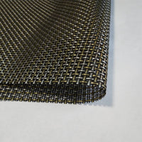 Textilene PVC Mesh Fabric for Bath Bags & Beach Chairs - Black Gold Transparent
