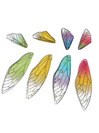 Resin Cicada Wing Charms for DIY Jewelry Making