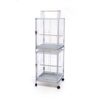 Ruiyoujia Two-Tier Large Space Parrot Cage for Budgies Cockatiels Mynah Birds Horizontal Wire Iron Cage Breeding Villa