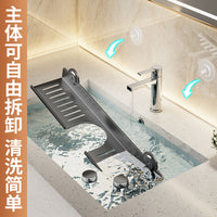 No-Drill Suction Cup Faucet Storage Rack for Bathroom Sink