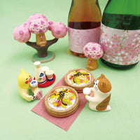 Japanese Style Cherry Blossom Tree Miniature Dollhouse Decor Resin Ornament