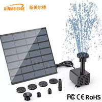 Solar-Powered Floating Fountain Pump with LED Lights for Garden and Pond