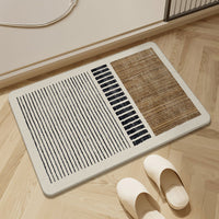 Japanese Wabi-Sabi Style Diatomaceous Earth Bath Mat, Absorbent Non-Slip Shower Room Mat