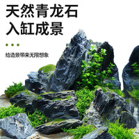 Natural Aquascape Stone for Fish Tank Decoration, Acid-Washed Qinglong Stone & Layered Stone