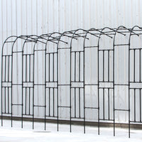 Half-Arch Metal Garden Trellis for Climbing Plants, Roses, and Vines