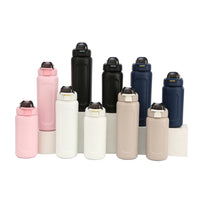 Portable 304 Stainless Steel Vacuum Insulated Water Bottle with Pop-Up Lid for Outdoor Travel