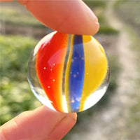 Retro Tri-Color Glass Marbles for Fish Tanks, Games, and Decoration