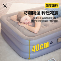 Inflatable Flocked Air Mattress for Camping and Home Use, Portable and Easy Storage