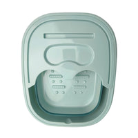 Foldable Foot Spa Basin with Massage Points and Lid for Home and Dorm Use