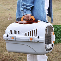 Airline Approved Pet Carrier for Cats and Small Dogs, Portable Travel Crate with Food Bowl and Absorbent Pad