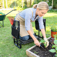 Adjustable Height Garden Kneeler and Seat with Tool Pouch