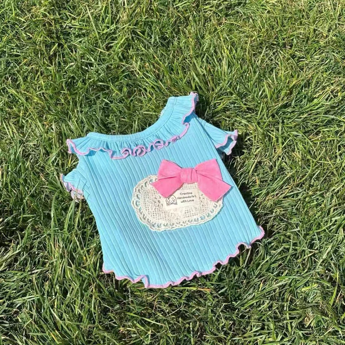 Korean Ins Style Dog Ice Silk Cooling Sun Protection Color Block Dopamine Sling Vest for Maltese Yorkie