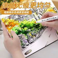 Thickened 250G Drawing Pad A3 A4 Sketchbook 8K Dutch White Cardboard for Art Students Multi-purpose Blank Paper for Sketching Marker Painting