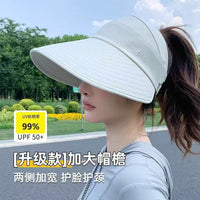 UV Protection Sun Visor Hat with Wide Brim for Outdoor Cycling