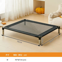 Elevated Pet Bed with Removable Washable Mat for All Seasons, Breathable Dog Cot for Large Dogs