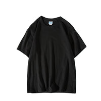 Unisex Vintage Solid Color Cotton Loose Short Sleeve T-Shirt