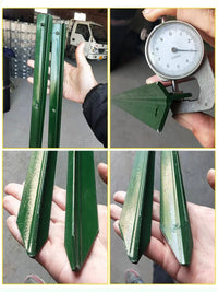 Solid Steel Fence Post for Livestock and Barrier Netting
