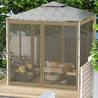 Outdoor Gazebo Mosquito Netting for Patio and Garden, Thickened Mesh Screen for Sunshade Canopy and BBQ Shelter
