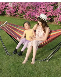Portable Folding Hammock Stand with Anti-Tip Design for Outdoor Camping and Indoor Use