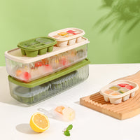 Mini Ice Cube Tray with Lid, Food-Grade Silicone Ice Mold for Homemade Ice Cubes, Large Capacity Ice Maker Box for Home Refrigerator