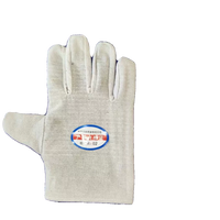 Heavy-Duty Canvas Work Gloves for Industrial Welding and Mechanical Protection, Double-Layer, 24-Thread