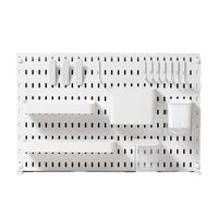 Desktop Pegboard Organizer Office Partition Workstation Desk Stationery Storage Rack No-Drill Installation