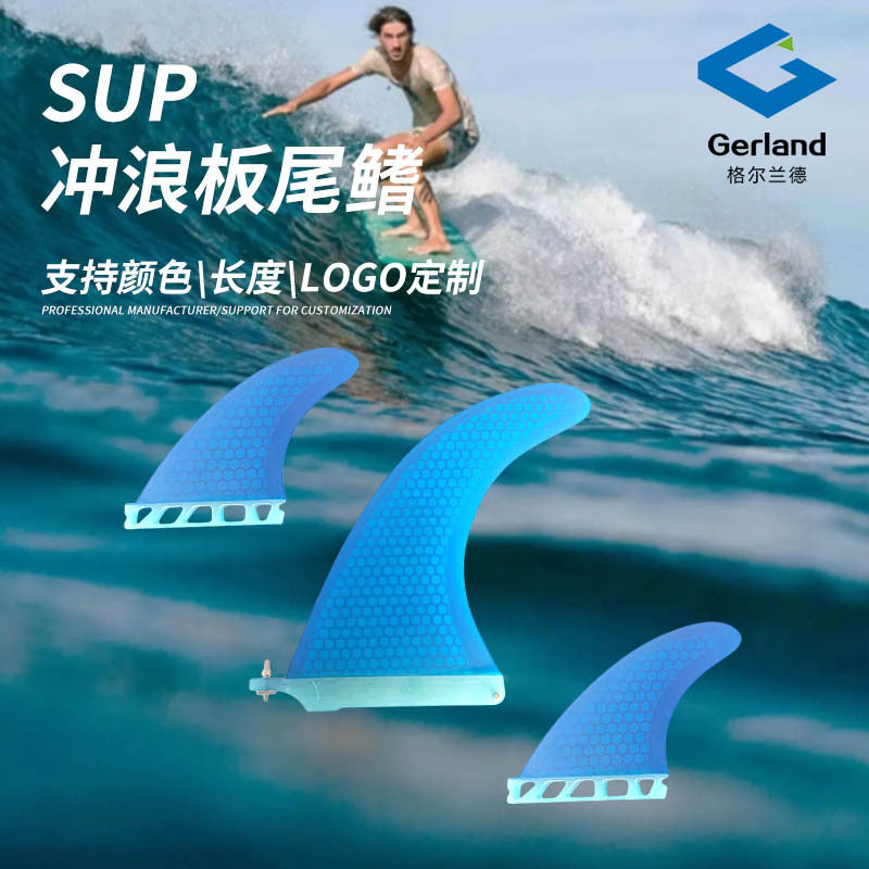SUP Surfboard Fin - Screwless Central Fin for Stand Up Paddleboards, Enhances Stability and Tracking