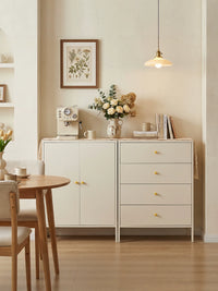 Iron Art Sideboard Storage Cabinet with Drawers for Living Room and Dining Room