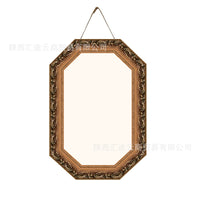 A3 Octagonal Vintage Style Art Creative Painting Retro Border Cardboard Wood Grain Frame Printed White Card Paper