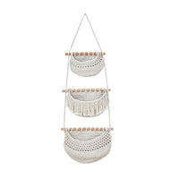 3-Tier Handwoven Fruit Hammock Wall Hanging Storage Basket