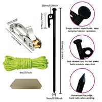 High-Strength Self-Locking Tent Stakes and Guy Ropes Set for Outdoor Camping and Awnings