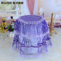 Air Fryer Dust Cover with Lace Trim - Elegant Fabric Appliance Protector for Pressure Cookers & Stand Mixers